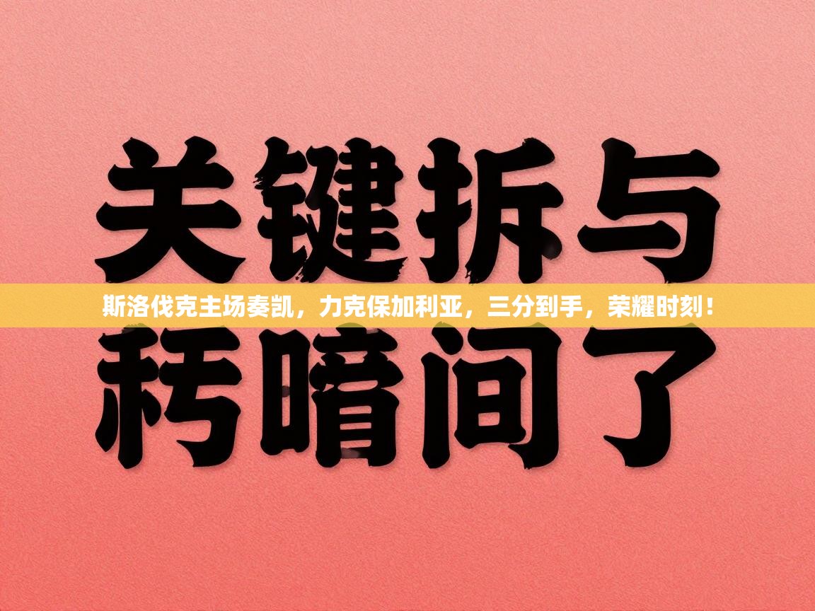 斯洛伐克主场奏凯，力克保加利亚，三分到手，荣耀时刻！  第2张